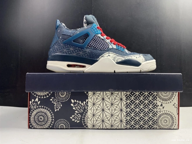 Chep Onekick Sashiko Jordan Retro 4 Air CW0898-400 SE 0805